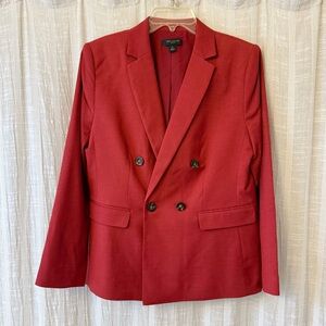 Ann Taylor Red Double Breasted Blazer 10P